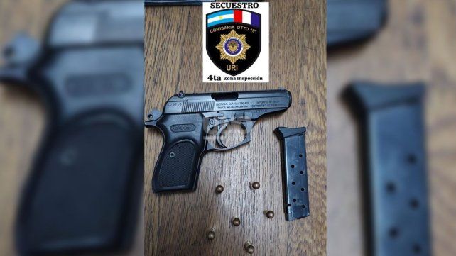 El arma secuestrada tras la detención del vecino en Sauce Viejo El arma secuestrada tras la detención del vecino en Sauce Viejo
