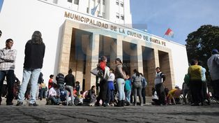 La CCC realizó una protesta frente a la Municipalidad con un acampe