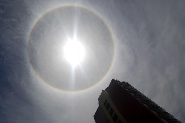 Un fenómeno natural en el mediodía santafesino