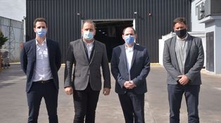 Representantes de la compañía FMC junto al secretario de Agricultura de la Nación, Jorge Solmi.