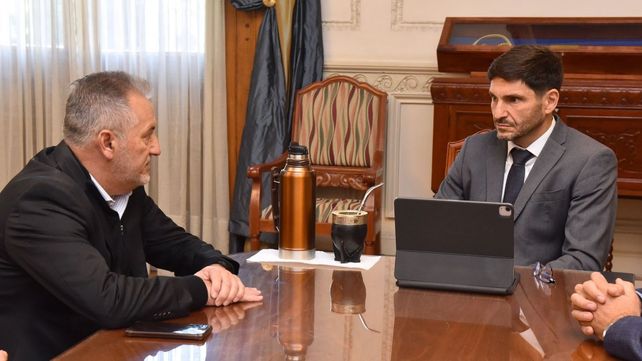 Marcelo Lewandowski y Maximiliano Pullaro en una reunión para diagramar la convención de la reformar constitucional