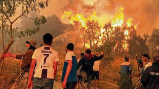 Los incendios forestales asedian a Argel, la capital de Argelia.&nbsp; 