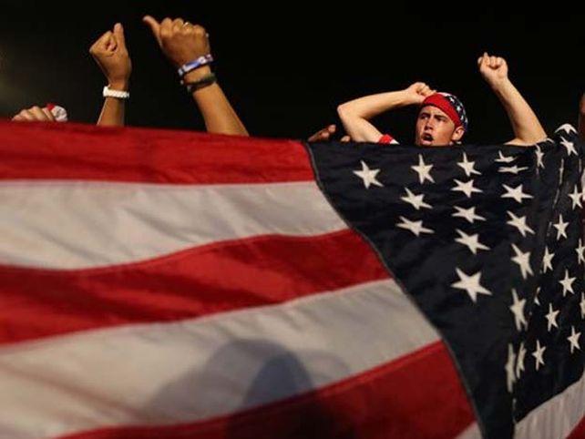 Los hinchas de Estados Unidos, como locos en Brasil