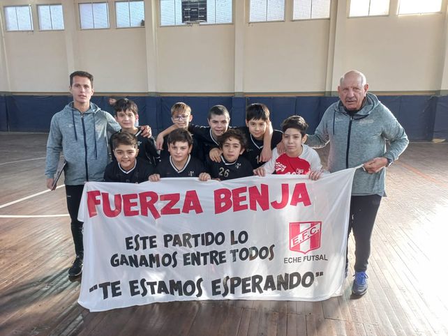 Todos con Benja. Los chicos se mostraron solidarios con Benjamín Litmanovich.
