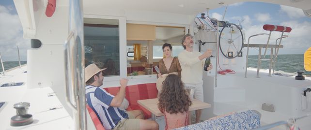 Todo pasa arriba del velero. Sbaraglia y Díaz