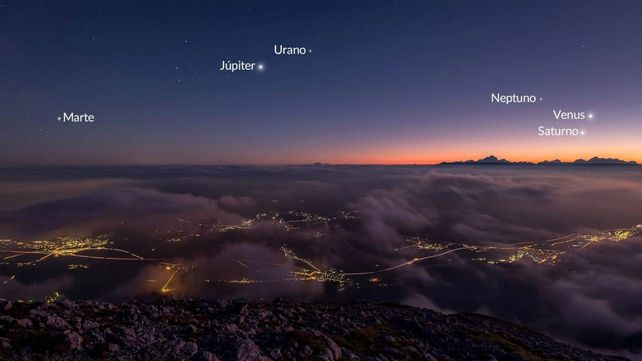 Se alinean los planetas: cuál es el fenómeno que se podrá apreciar este martes desde la Tierra