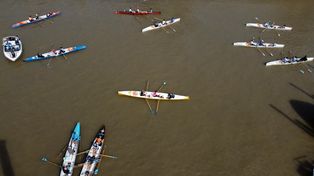Los botes estarán en las aguas del Paraná para una gran cita del remo, con la travesía que saldrá de Náutico Rosario.