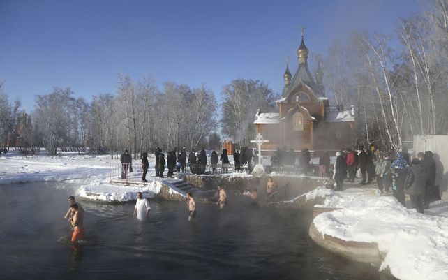 Imágenes de la Epifanía ortodoxa en Rusia