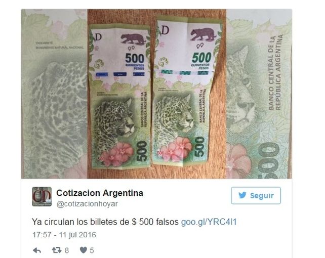 Aseguran que ya hay billetes de 500 pesos falsos