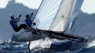Nacra 17: Majdalani y Bosco escalaron hasta la segunda posición