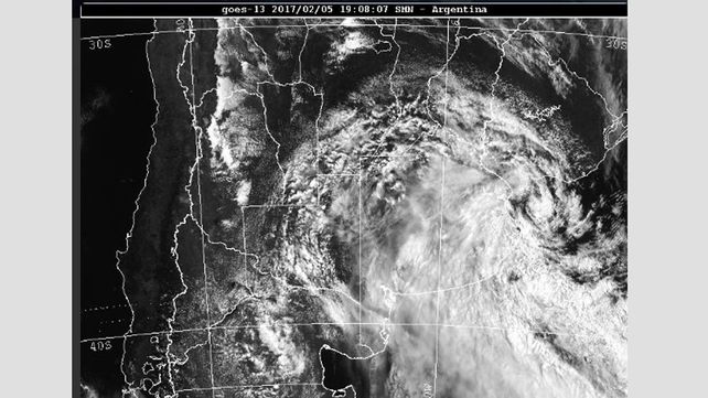 Entre Ríos bajo la influencia de un ciclón extratropical