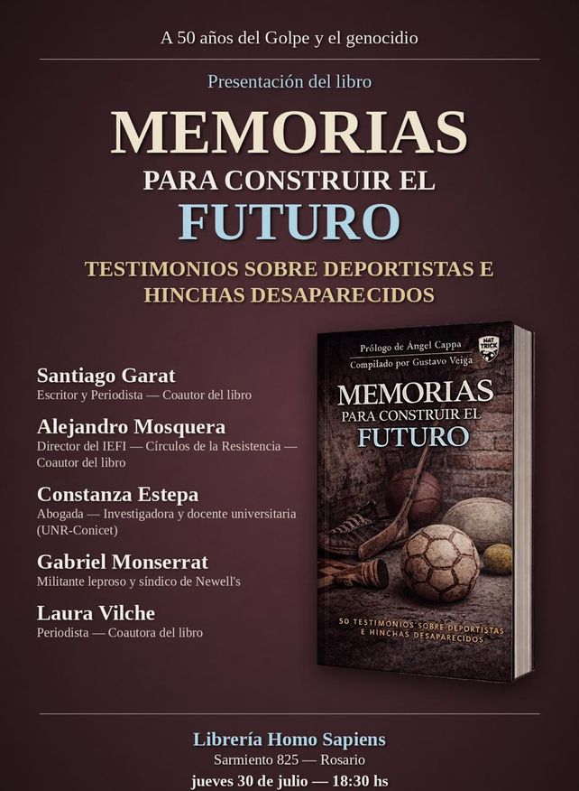 Memorias para construir el futuro, cincuenta textos sobre deportistas desaparecidos