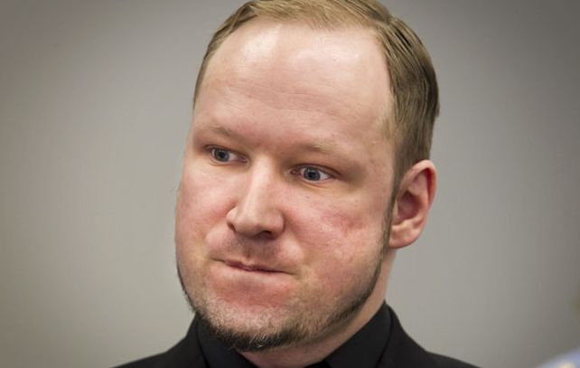 Anders Breivik durante el juicio