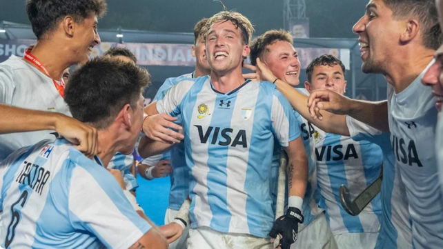 Los jugadores de la selección argentina de hockey