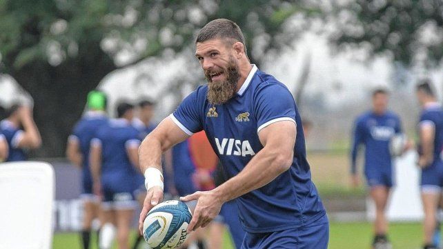 El entrerriano Marcos Kremer en el entrenamiento efectuado por Los Pumas en el CRAI.