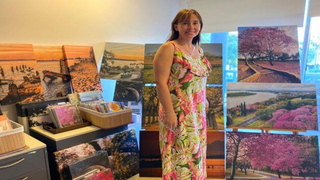 Cynthia Fistraiber saca fotos de las bellezas naturales que la rodean y con la técnica de sublimación las resignifica convirtiéndolas en piezas de diseños que sorprenden