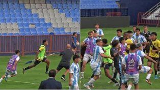La Selección Argentina Sub 15 y su similar de Ecuador protagonizaron un escándalo en Guayaquil durante un amistoso.