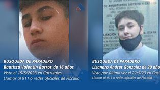 La Fiscalía Regional de la Segunda Circunscripción difundió en las redes sociales el pedido de paradero con las imágenes de los jóvenes buscados.