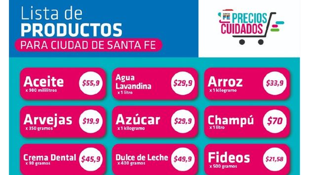 Productos y precios para Santa Fe