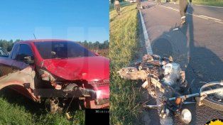 Ruta 130: un joven de 19 años chocó a dos motociclistas y huyó