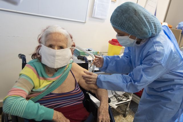 Vacunación en una residencia de ancianos en Roma.&nbsp;