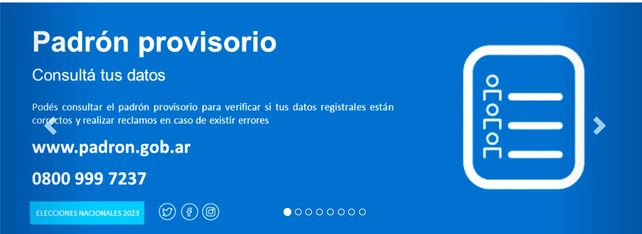 La Cámara Nacional Electoral (CNE) publicó el padrón electoral para las elecciones 2023. Dónde consultarlo