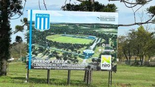 El nuevo complejo de Racing está próximo al Predio Lionel Messi que la AFA posee en Ezeiza.