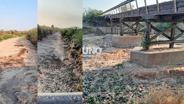 Arroyo Cululú. Las imágenes muestran la completa sequedad que marca la histórica sequía. Arroyo Cululú. Las imágenes muestran la completa sequedad que marca la histórica sequía.