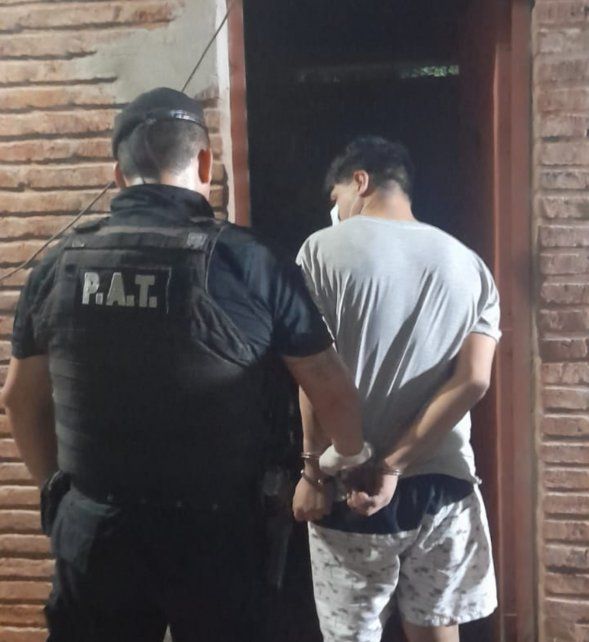 Maximiliano Velarde al ser recapturado en Monte Vera.