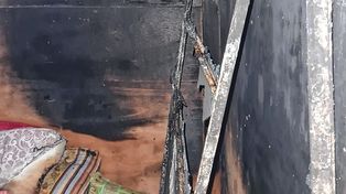 Cuatro niños y su madre internados por incendio en vivienda