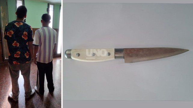 Los menores tienen 14 y 15 años y se les secuestró un cuchillo en su poder