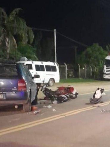 Un motociclista sufrió graves fracturas en un choque en la Ruta 130