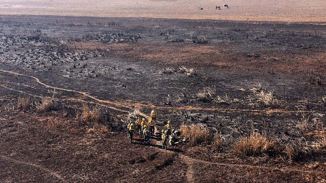 Imagen a&eacute;rea de una de las zonas m&aacute;s afectadas por el fuego.&nbsp;