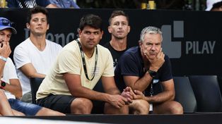 Eduardo Schwank junto a Javier Frana, el nuevo grupo que capitanea el equipo de Copa Davis.