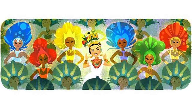 Google celebra el 108 cumpleaños de Carmen Miranda con su doodle
