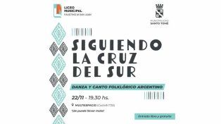 &nbsp;El Liceo Municipal invita a la presentación “Siguiendo la Cruz del Sur”&nbsp;