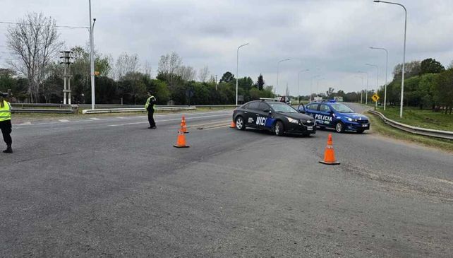 La Policía realizó un operativo preventivo en la zona del accidente fatal.
