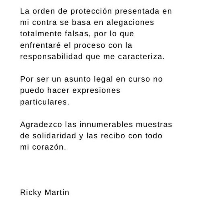Ricky Martin asistirá a los tribunales para desmentir a su sobrino que lo acusó de violencia doméstica