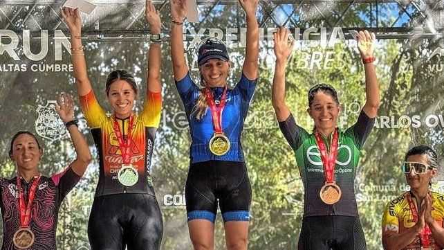 Pedalista concordiense se subió al podio en la exigente carrera de montaña Vuelta Altas Cumbres.
