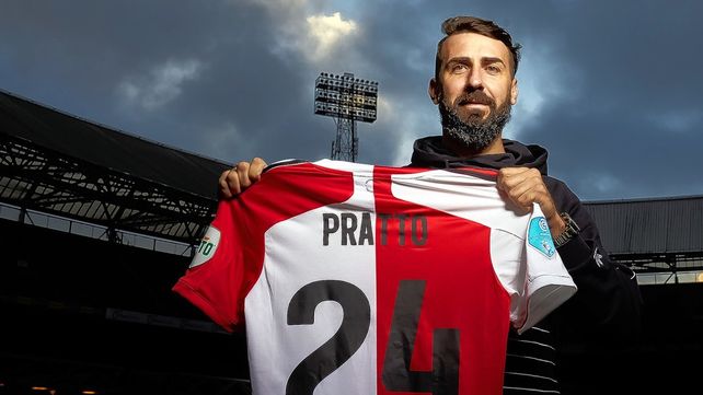 El Oso Lucas Pratto fue presentado como nuevo refuerzo de Feyenoord de Holanda.