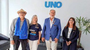 El Gobernador del Distrito 4945, Leonel Delgado Rossi, estuvo en Paraná y visitó la Redacción de Diario UNO.