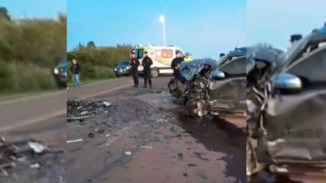 Ruta 11: choque de frente de dos camionetas deja como saldo cuatro heridos graves