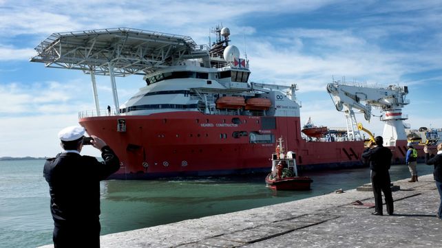 El buque de la empresa Infinity Ocean que rastreó al submarino en los últimos días.&nbsp;