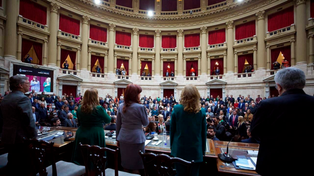 Massa y Milei estuvieron en el Congreso