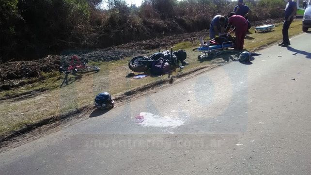 Paraná: Falleció ciclista que había chocado con una moto