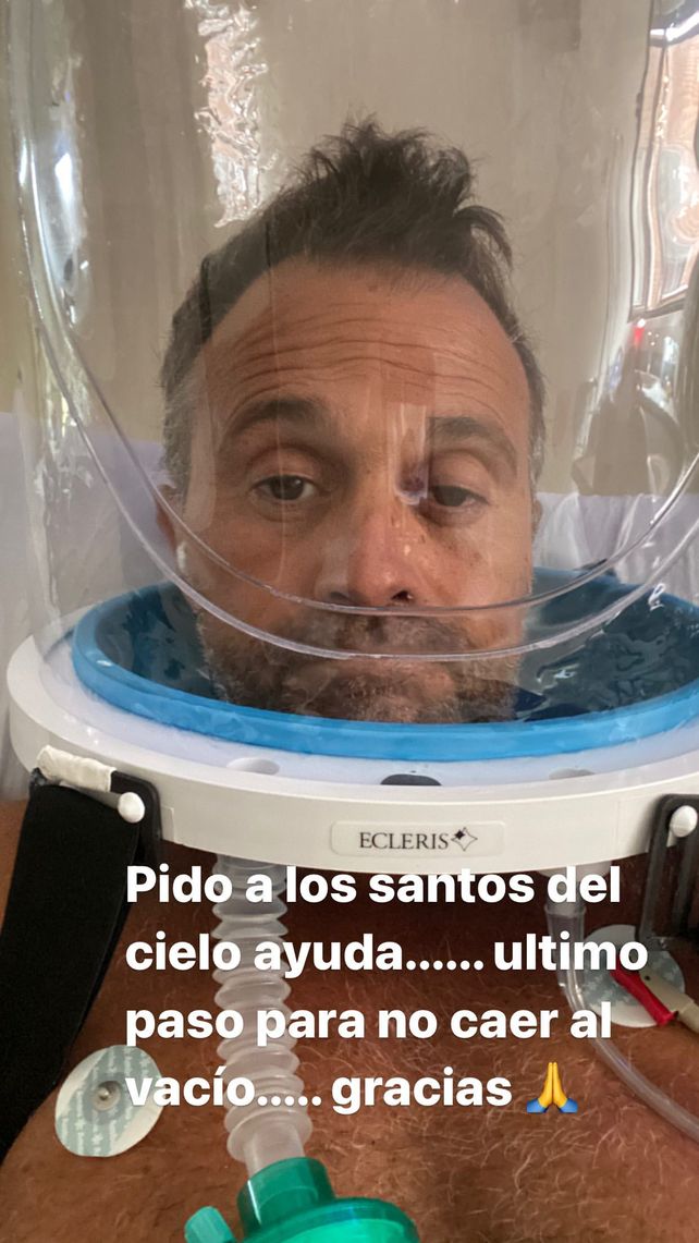 Sergio Lapegüe pidio ayuda a los santos del cielo en un posteo en Instagram