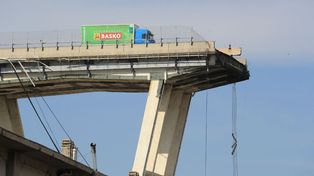 Génova demuele los restos del puente a seis meses de la tragedia