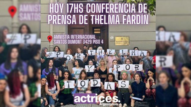 Actrices Argentinas convoca a la conferencia de Thelma Fardin.