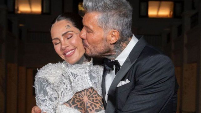 Cande Tinelli junto a su padre