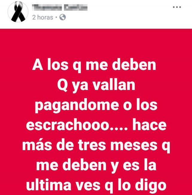 Una travesti denunció en Facebook a los clientes que no le pagaron
